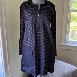 Long sleeve striped dress with pockets